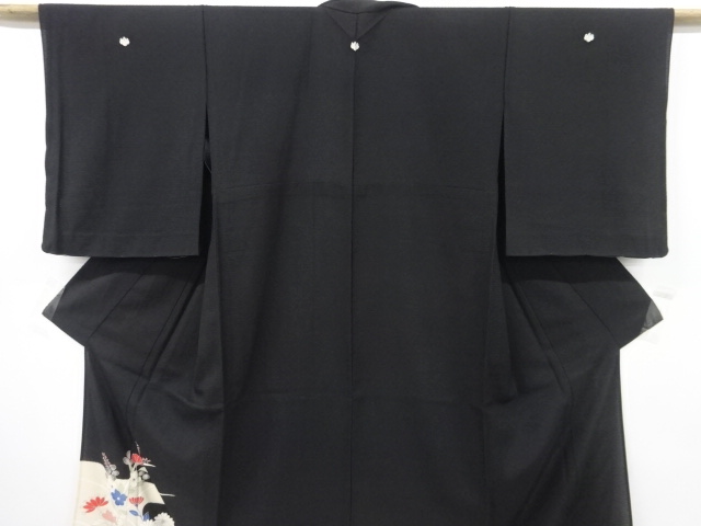  未使用品　仕立て上がり　絽霞に菊・萩模様留袖